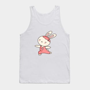 Cute bunny doing Yoga Cartoon Tank Top